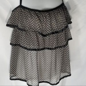 Lux 100% Silk Layered Sheer Tank Top Size Medium
